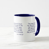 Esaïe 44:18 KJV Bible Écriture Mug à deux tons (Devant droit)