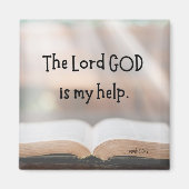 Ésaïe 50:7 aimant 2 pouces (Devant)