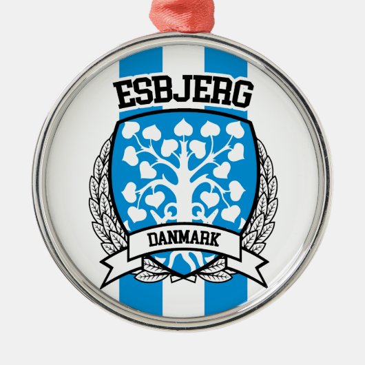 Esbjerg Metalen Ornament (Voorkant)