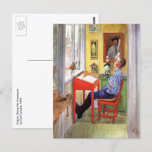 Esbjorn doet zijn huiswerk van Carl Larsson Briefkaart