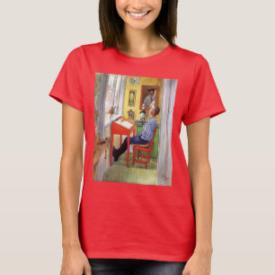 Esbjorn doet zijn huiswerk van Carl Larsson T-shirt
