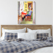 Esbjorn doet zijn thuiswerk door Carl Larsson Canvas Afdruk (Insitu (Slaapkamer))