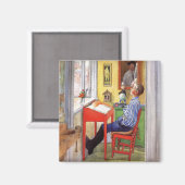 Esbjorn doet zijn thuiswerk door Carl Larsson Magneet (Voorkant / Achterkant)