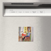 Esbjorn doet zijn thuiswerk door Carl Larsson Magneet (Insitu (Vaatwasser))