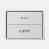 Esc invoeren | Geeky Light Grey Computer Keys Deurmat (Voorkant)