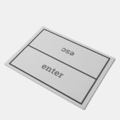 Esc invoeren | Geeky Light Grey Computer Keys Deurmat (Schuin)
