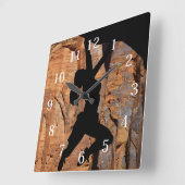 Escalade Aventure Acrylique Horloge murale (Angle)