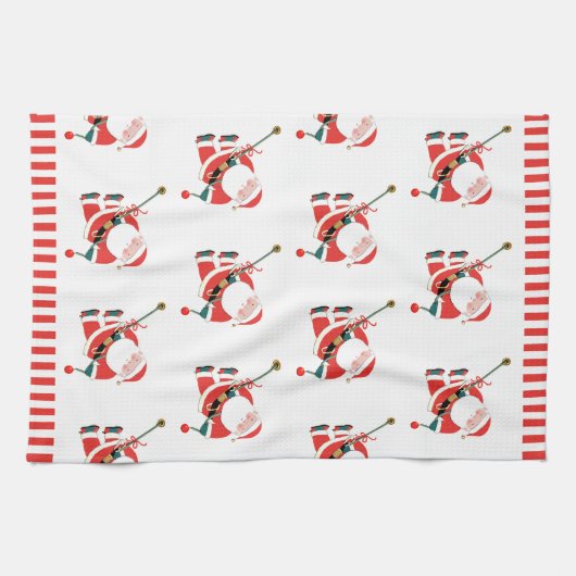 Escalade de roche Père Noël Noël Serviette de cuis (Horizontal)