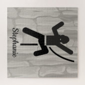 Escalade de rock féminin Jigsaw Puzzle (Horizontal)