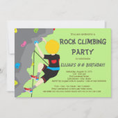 Escalade Rock Anniversaire Fête Boy Invitations (Devant)