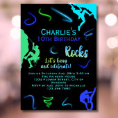 Escalade Rock Invitation Anniversaire Garçon Fête 