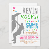 Escalade rock Invitation d'anniversaire (Devant / Derrière)