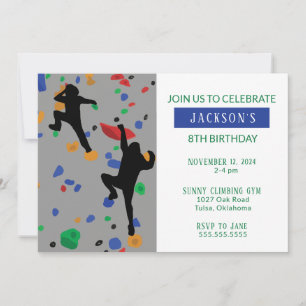 Escalade Rock Invitation de fête d'anniversaire