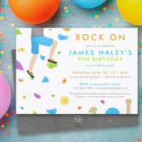 Escalade rock Invitation de fête d'anniversaire -