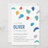 Escalade Rock Invitation de fête d'anniversaire (Devant)