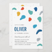 Escalade Rock Invitation de fête d'anniversaire (Devant / Derrière)