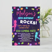 Escalade rock Invitation de fête d'anniversaire po (Debout devant)