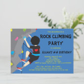 Escalade Rock Invitations de fête d'anniversaire (Debout devant)
