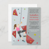 Escalade rock moderne Invitations d'anniversaire (Devant / Derrière)