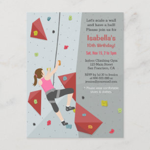Escalade rock moderne Invitations d'anniversaire