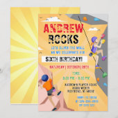 Escalade Rock personnelle Invitation d'anniversair (Devant / Derrière)