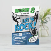 Escalade Rock personnelle Invitation fête d'annive (Debout devant)