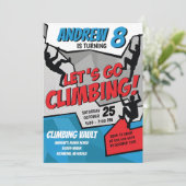Escalade Rock personnelle Invitation fête d'annive (Debout devant)
