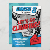 Escalade Rock personnelle Invitation fête d'annive (Devant / Derrière)