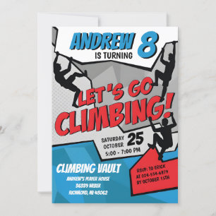 Escalade Rock personnelle Invitation fête d'annive
