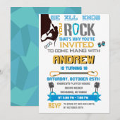Escalade Rock personnelle Invitation fête d'annive (Devant / Derrière)