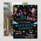 Escalade Rock personnelle Invitation fête d'annive (Devant / Derrière)