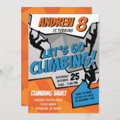 Escalade Rock personnelle Invitation fête d'annive (Devant / Derrière)