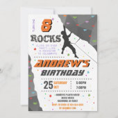 Escalade Rock personnelle Invitation fête d'annive (Devant)