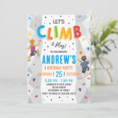 Escalade Rock personnelle Invitation fête d'annive (Debout devant)