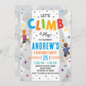 Escalade Rock personnelle Invitation fête d'annive (Devant / Derrière)