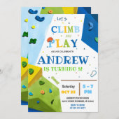 Escalade Rock personnelle Invitation fête d'annive (Devant / Derrière)