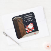 escalade rock Sticker Carré de Noël (Enveloppe)