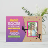 Escalade Rock Wall Fête d'anniversaire Invitation  (Debout devant)