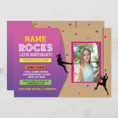 Escalade Rock Wall Fête d'anniversaire Invitation  (Devant / Derrière)
