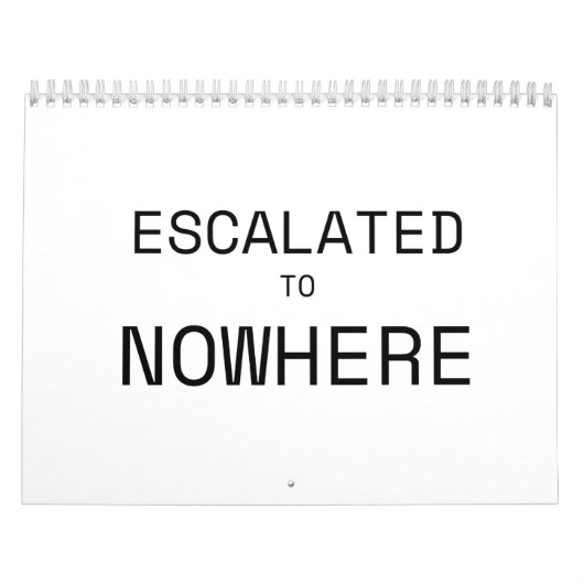 Escalade vers Nulle Part Calendrier de Bureau Typo (Protection)