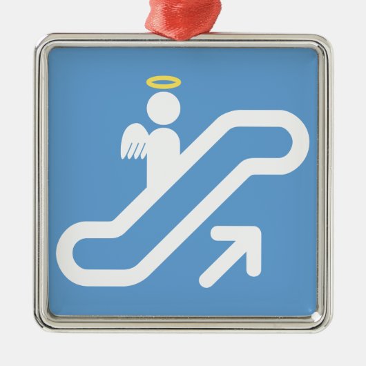 Escalator, geen trap metalen ornament (Voorkant)