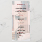 Escalier aux Bermudes Programme de Mariage (Dos)