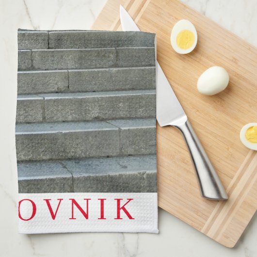 Escalier en pierre de Dubrovnik vue torchon (Quart Plié)