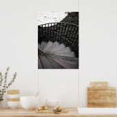 Escalier en spirale Poster noir et blanc (Cuisine)
