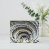 Escalier Spiral, Musée du Vatican, Carte postale (Debout devant)