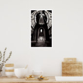 Escaliers Art Déco Noir & Blanc Vers Où ? Affiche (Cuisine)