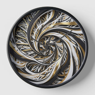 Escaliers en spirale abstraits Horloges en or Art
