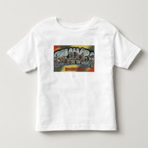 Escanaba, Michigan - Grote letterscènes Kinder Shirts