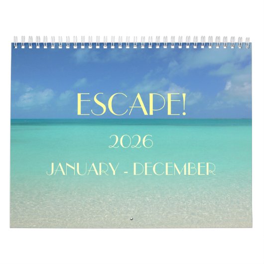 "ESCAPE" CALENDRIER 2026/ SKY/SEA/SUN CALENDRIER (Protection)