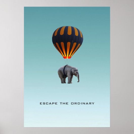 ESCAPE DE GEWONE | POSTER ELEPHANT (Voorkant)